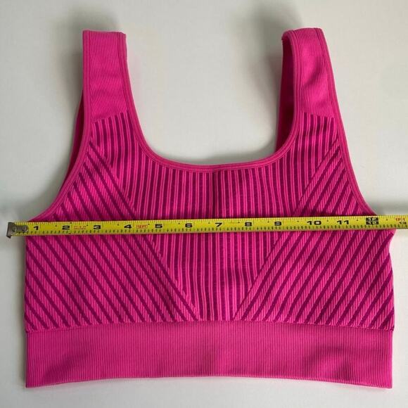 FABLETICS SPORT BRA SEAMLESS HOT PINK REVERSIBLE SZ S GYM PILATES ATHLEISURE - Picture 5 of 16